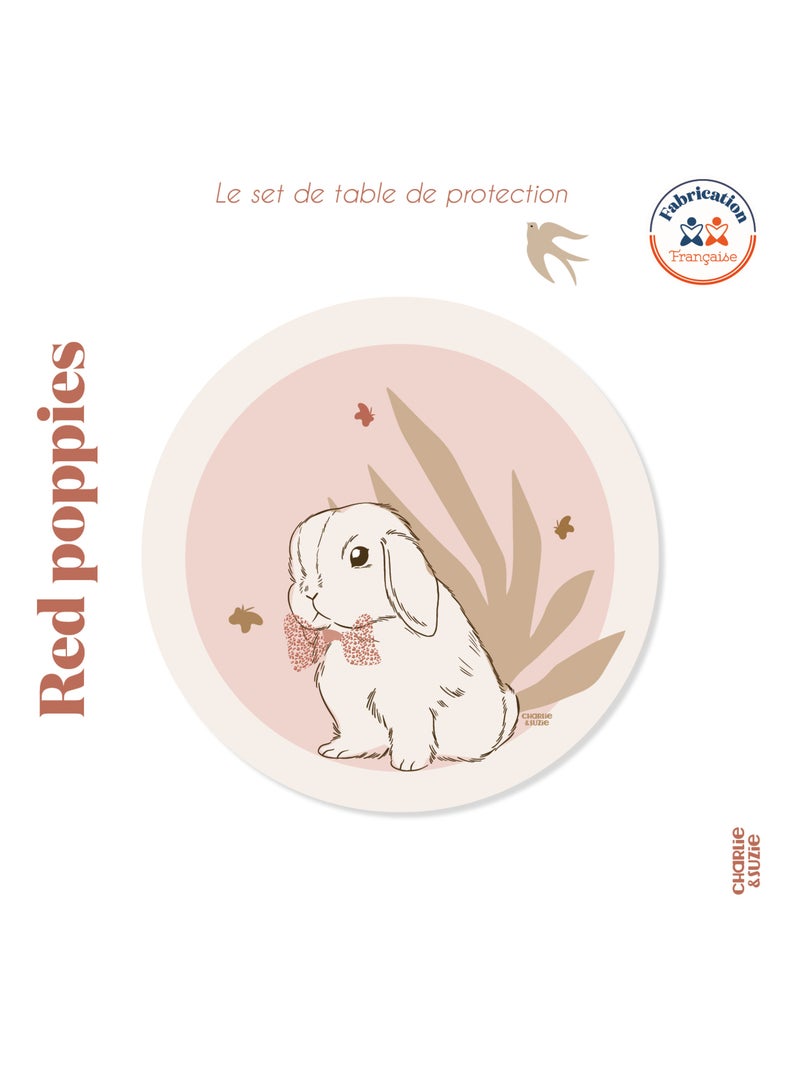 Set de table Lapin Red Poppies Multicolore - Kiabi