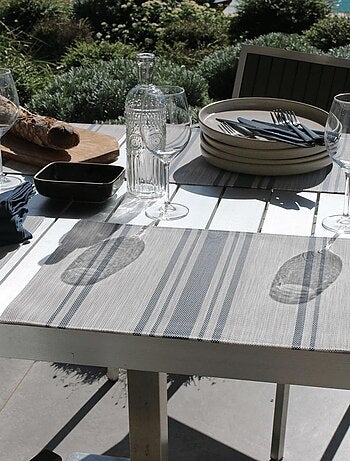 Set de table lavable à fines rayures