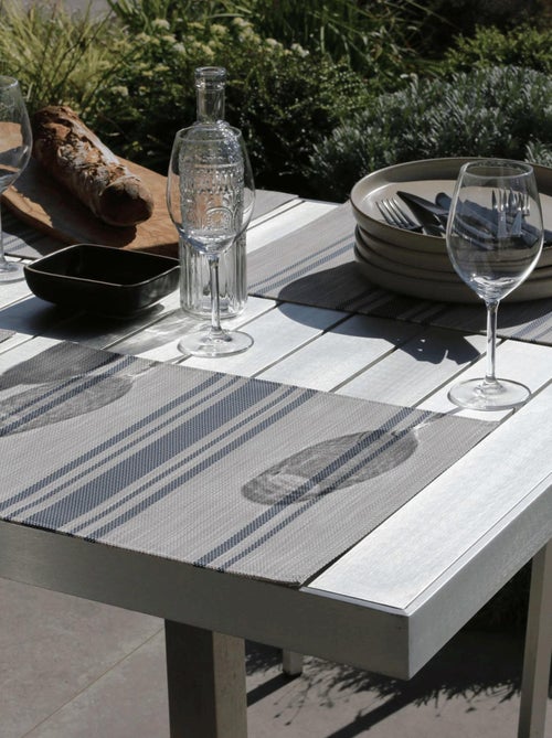 Set de table lavable à fines rayures - Kiabi