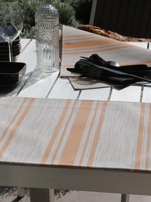 Set de table lavable à fines rayures - Kiabi