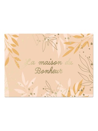 Set de table maison du bonheur rose