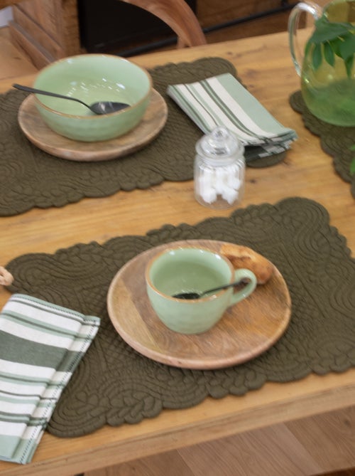 Set de table morphée coton matelassé - Kiabi