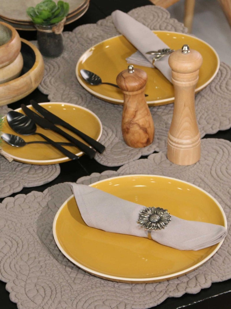 Set de table morphée coton matelassé Taupe - Kiabi