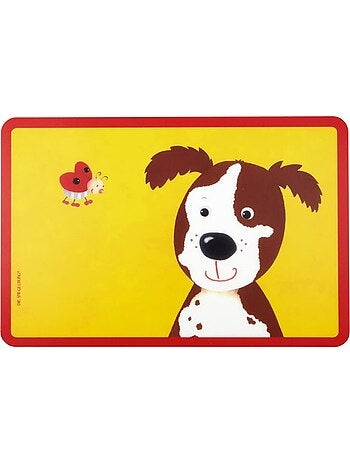 Set de table motif Chien - Jaune