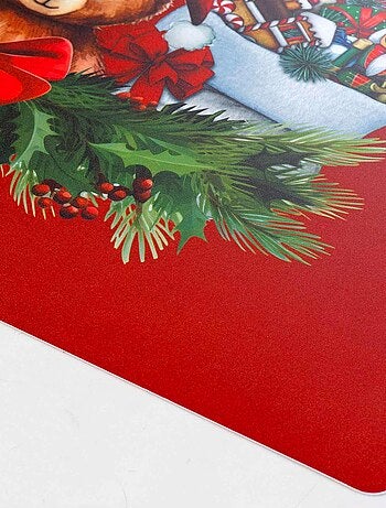 Set de table opaque 28 x 44 cm Chat et ourson de Noel