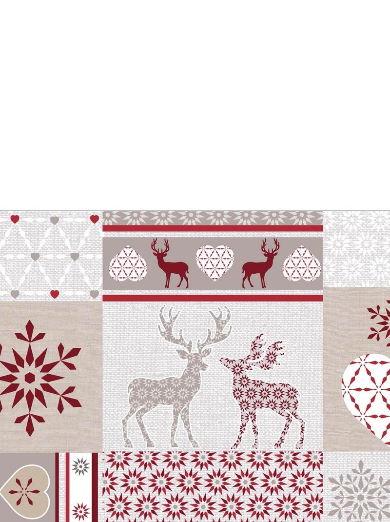 Set de table opaque Grand Nord Rouge - Kiabi