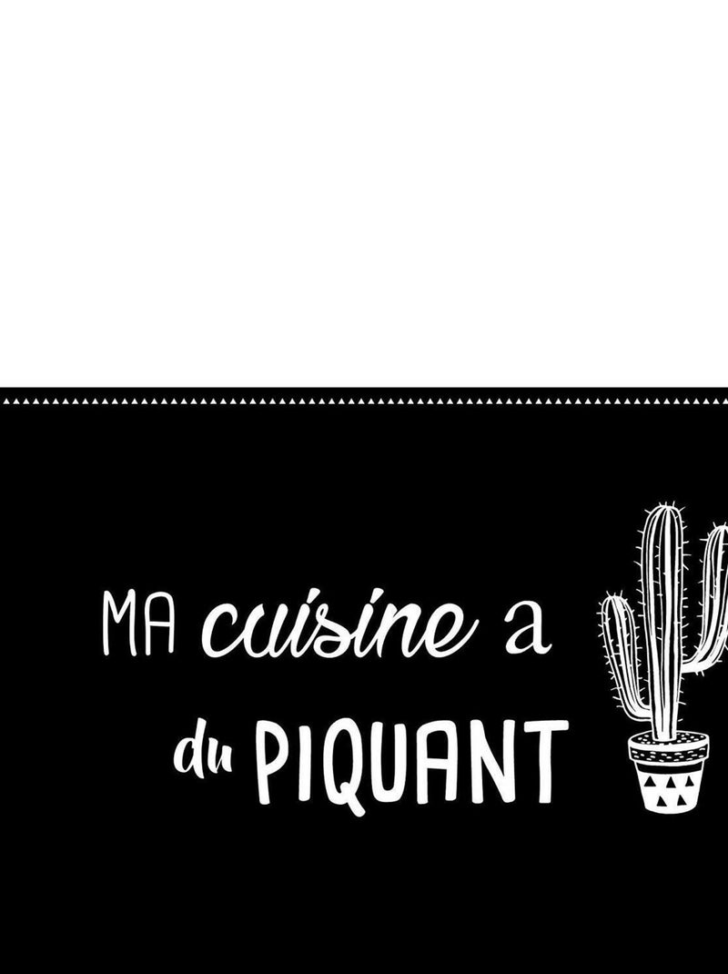 Set de table opaque Ma Cuisine a du Piquant Noir - Kiabi
