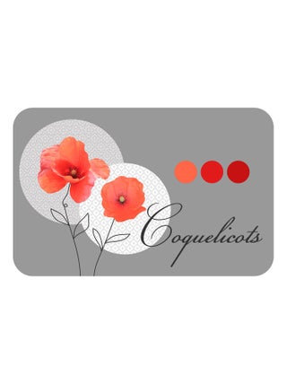 Set de table opaque Pavot coquelicots