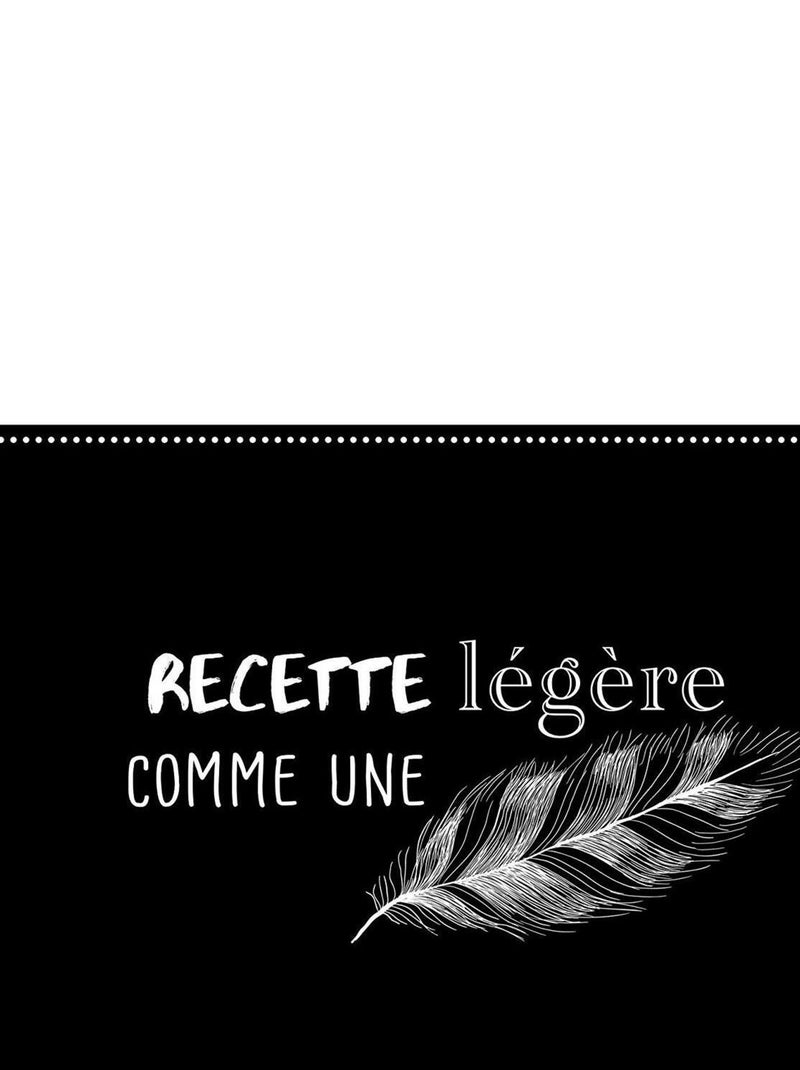 Set de table opaque Recette legere comme une Plume Noir - Kiabi