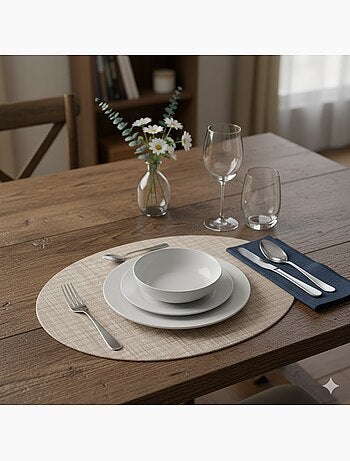 Set de table ovale uni Élégance