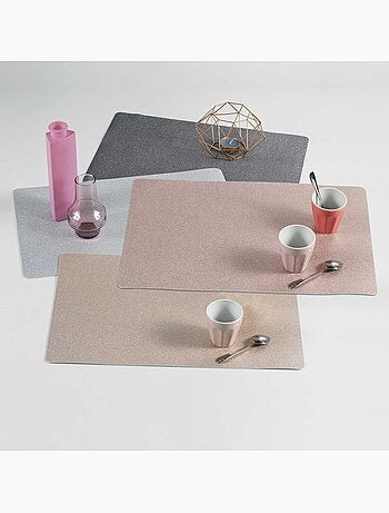 Set de table 28 x 44 cm Paillettes Midnight Rose