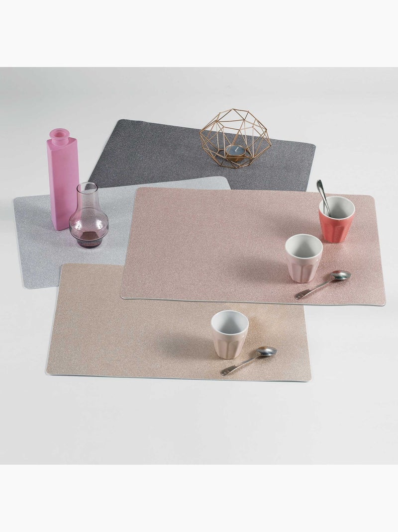 Set de table Paillettes Collection Midnight gris anthracite - Kiabi