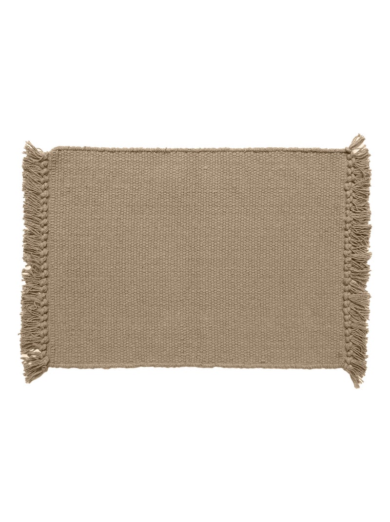 Set de table PAPEETE avec franges Camel - Kiabi