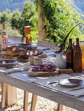 Set de table PAPEETE avec franges