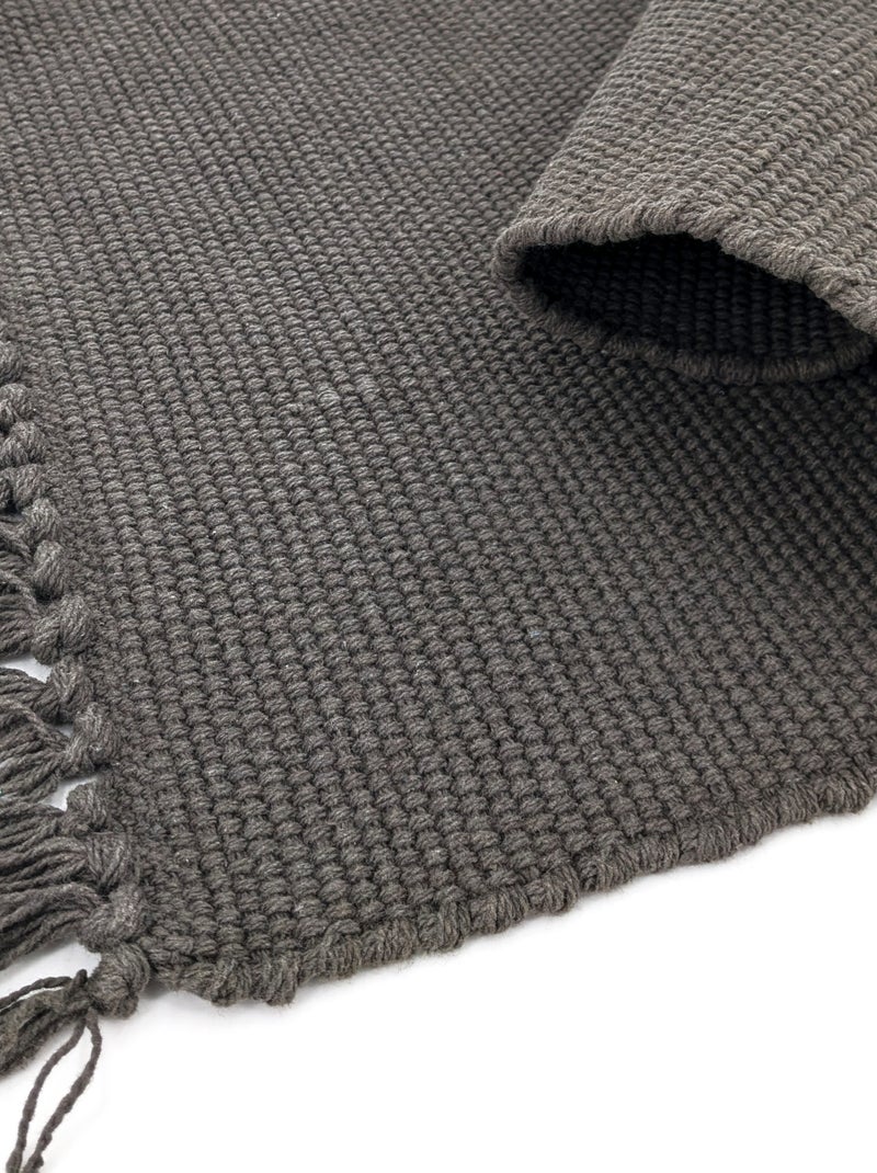 Set de table PAPEETE avec franges Marron cappuccino - Kiabi