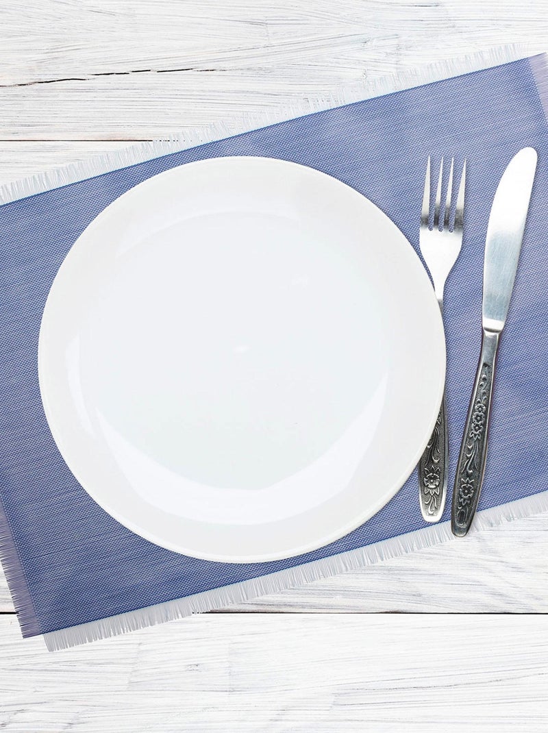 Set de table PASTEL Franges Bleu - Kiabi