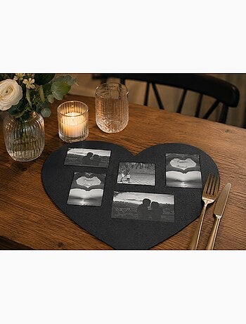 Set de table photos Coeur