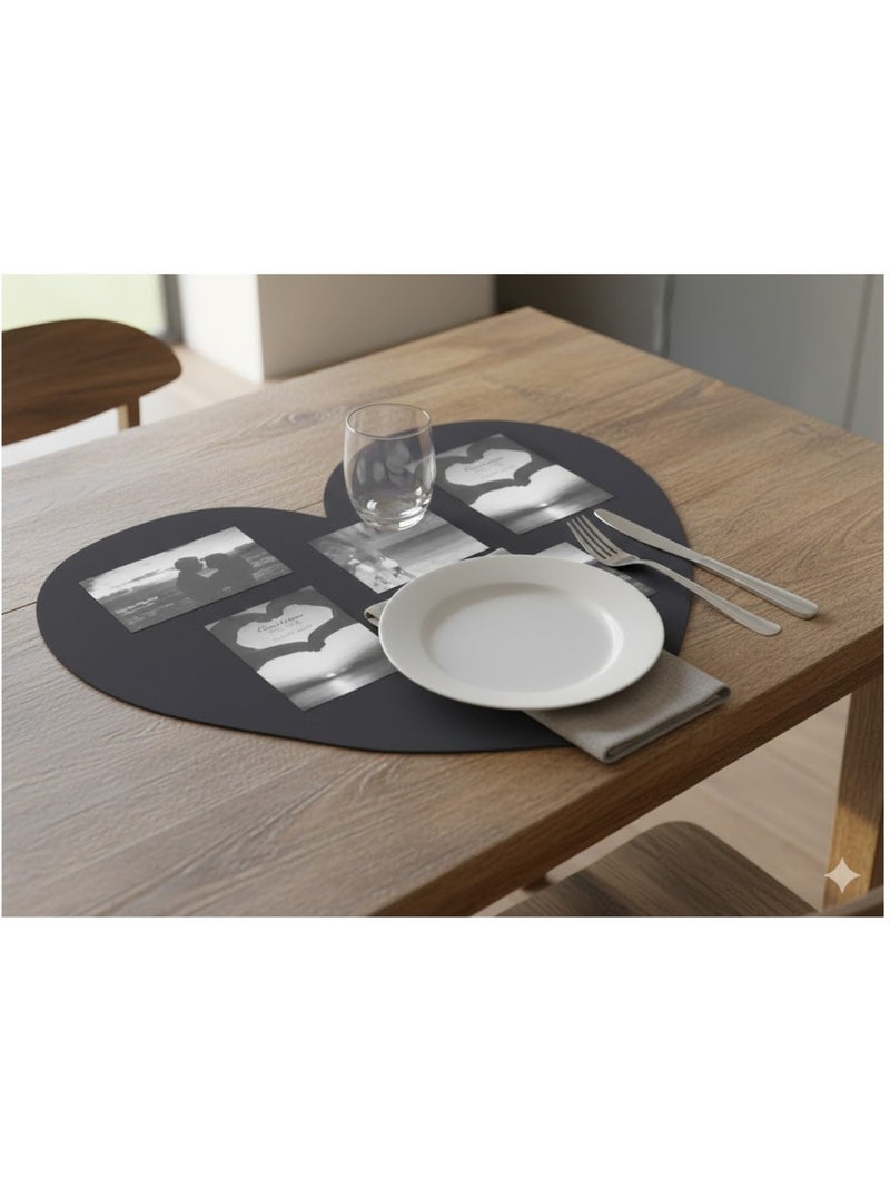 Set de table photos Coeur Noir - Kiabi