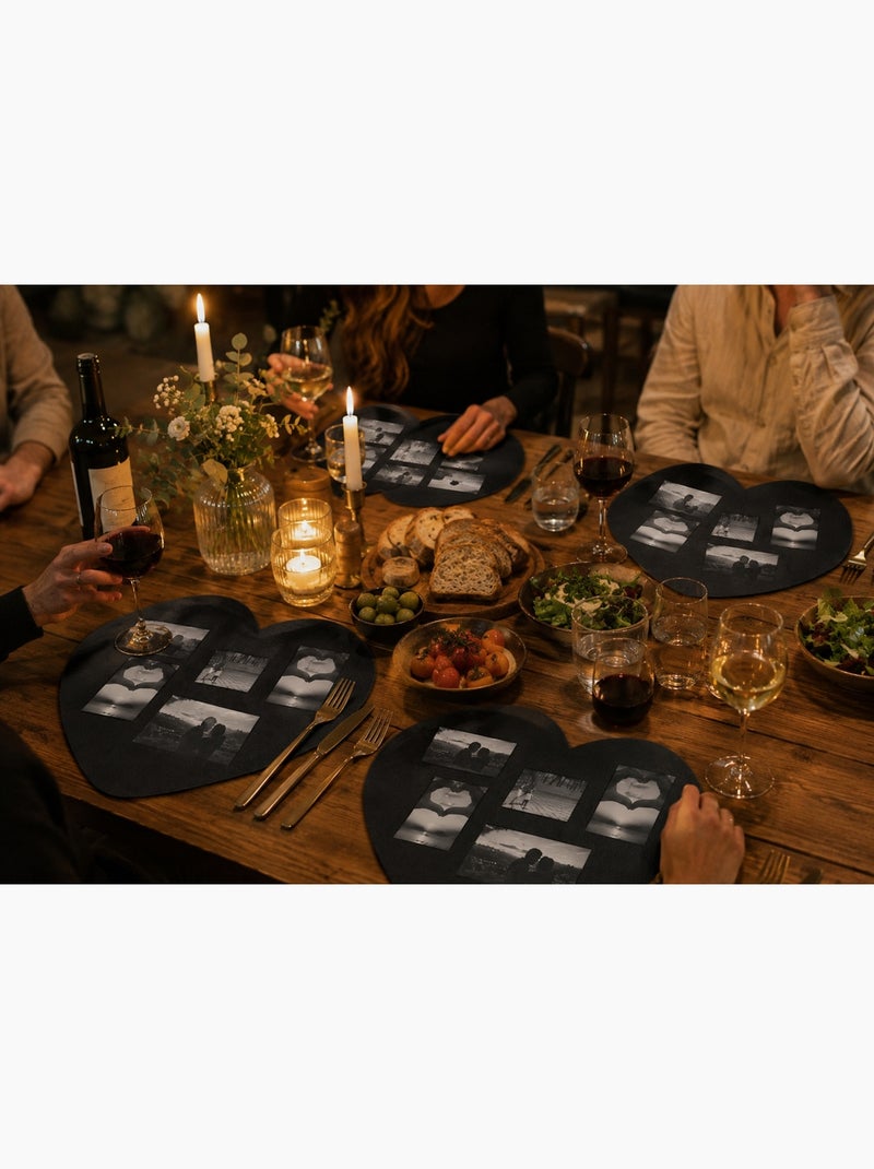 Set de table photos Coeur Noir - Kiabi