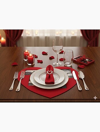 Set de table photos Coeur