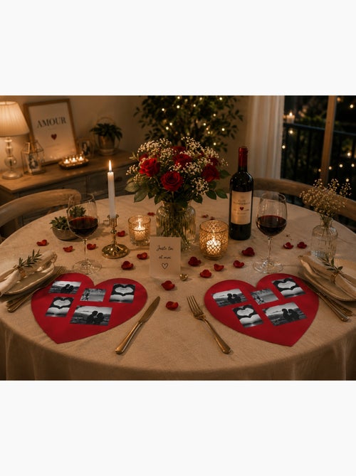 Set de table photos Coeur - Kiabi