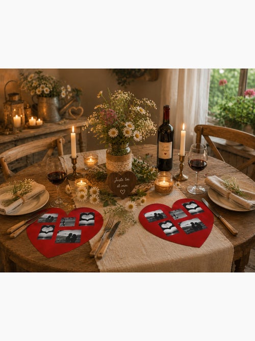 Set de table photos Coeur - Kiabi