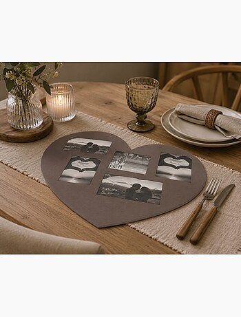 Set de table photos Coeur