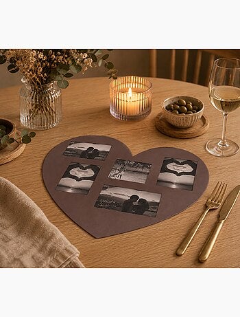 Set de table photos Coeur