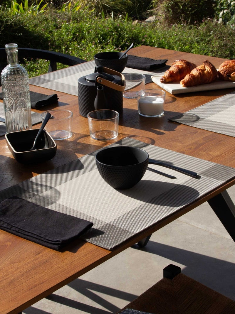 Set de table plastique lavable Gris - Kiabi