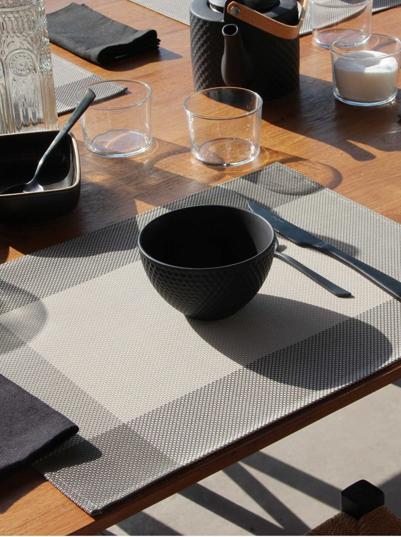 Set de table plastique lavable Gris - Kiabi