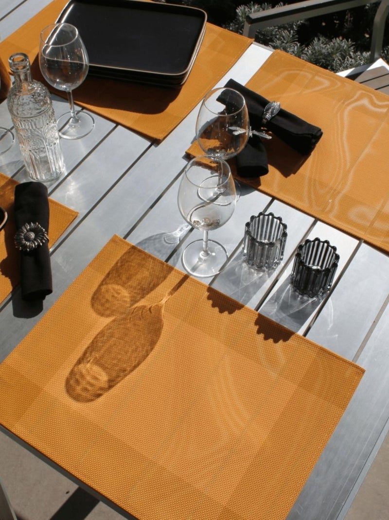 Set de table plastique lavable Jaune - Kiabi