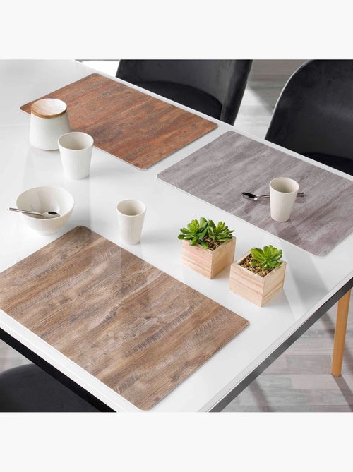 Set de table PVC 28 x 44 cm Venise gris - Kiabi