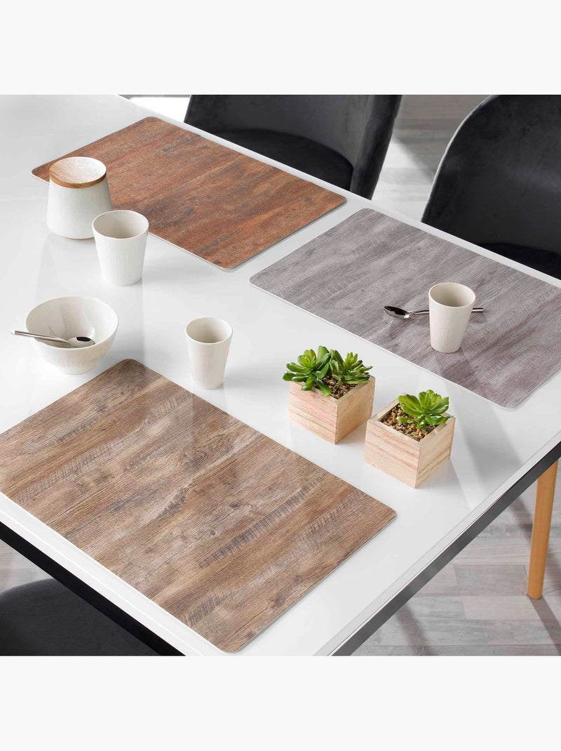 Set de table PVC 28 x 44 cm Venise gris Gris - Kiabi