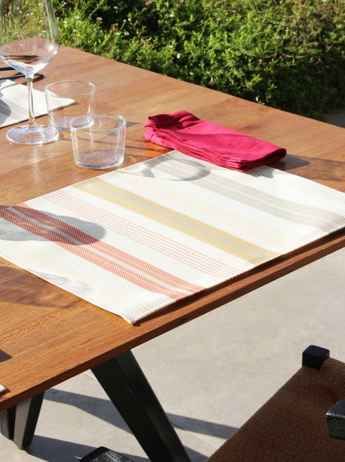 Set de table rayé plastique - Kiabi