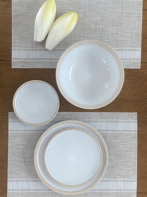 Set de table rectangle tissé rayé - Kiabi