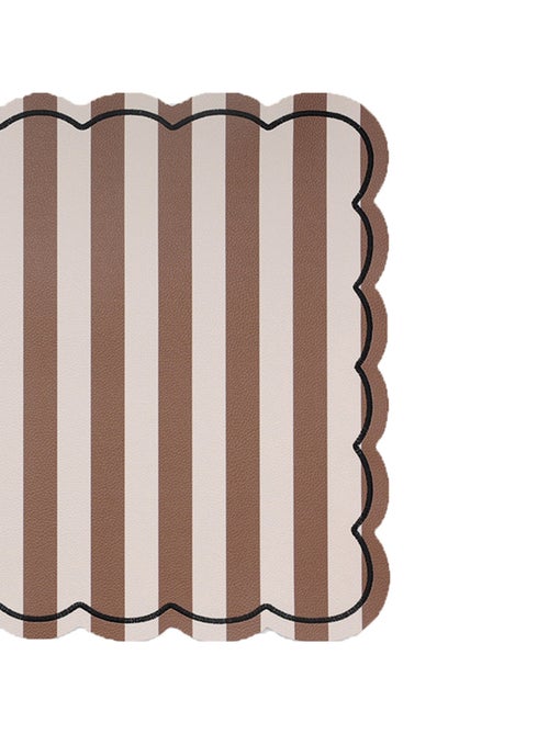 Set de table rectangulaire à rayures avec bords ondulés - Kiabi