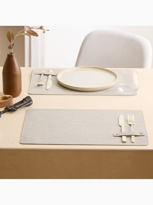 Set de table rectangulaire avec porte-couverts intégré - Kiabi