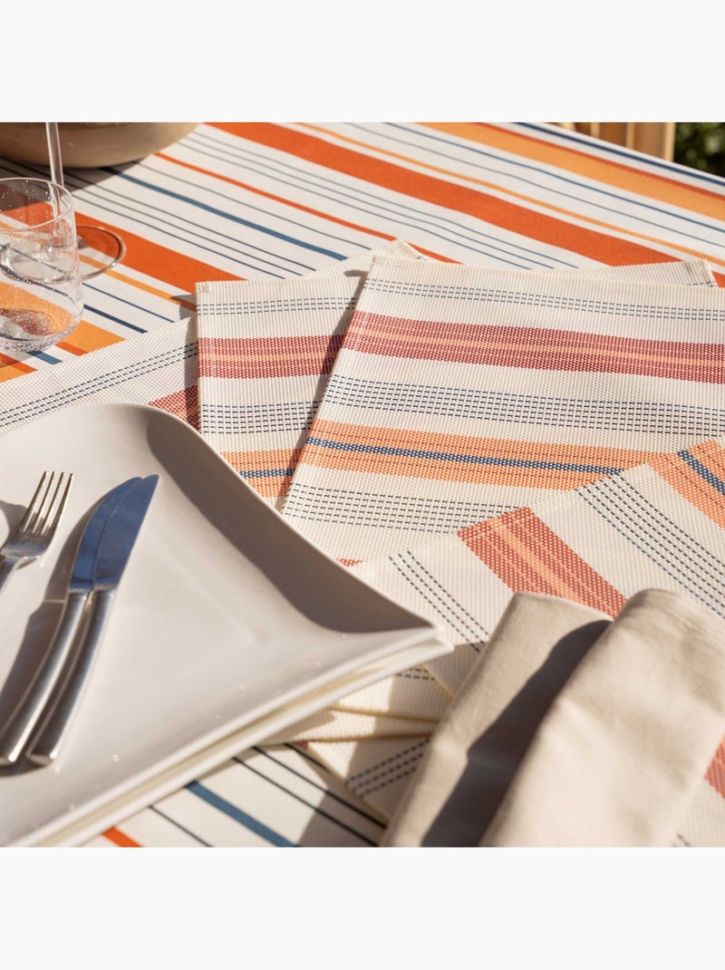 Set de table rectangulaire enduite Orange corail - Kiabi