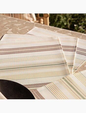 Set de table rectangulaire enduite