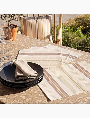 Set de table rectangulaire enduite