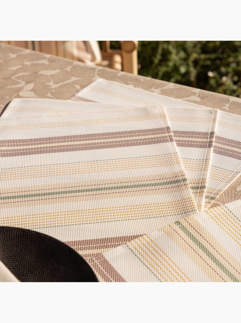 Set de table rectangulaire enduite Taupe - Kiabi