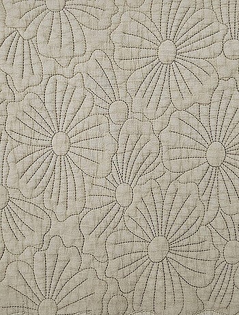 Set de table rectangulaire matelassé avec motif fleurs brodé