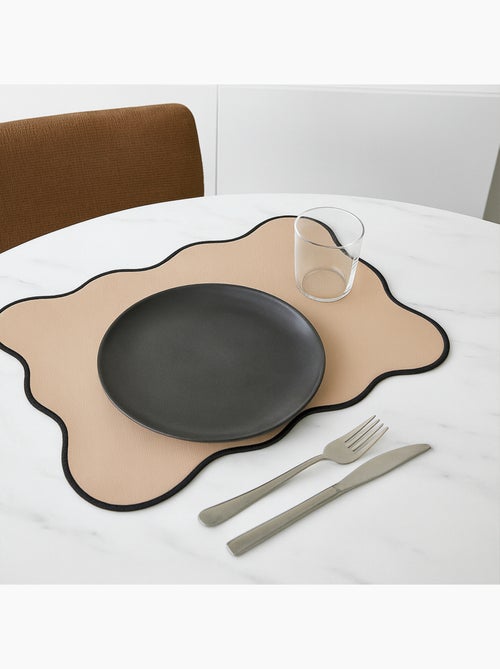 Set de table rectangulaire unis et bords ondulés - Kiabi