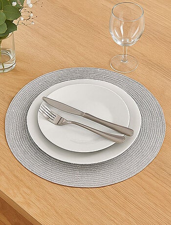 Set de table rond à paillettes