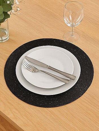 Set de table rond à paillettes