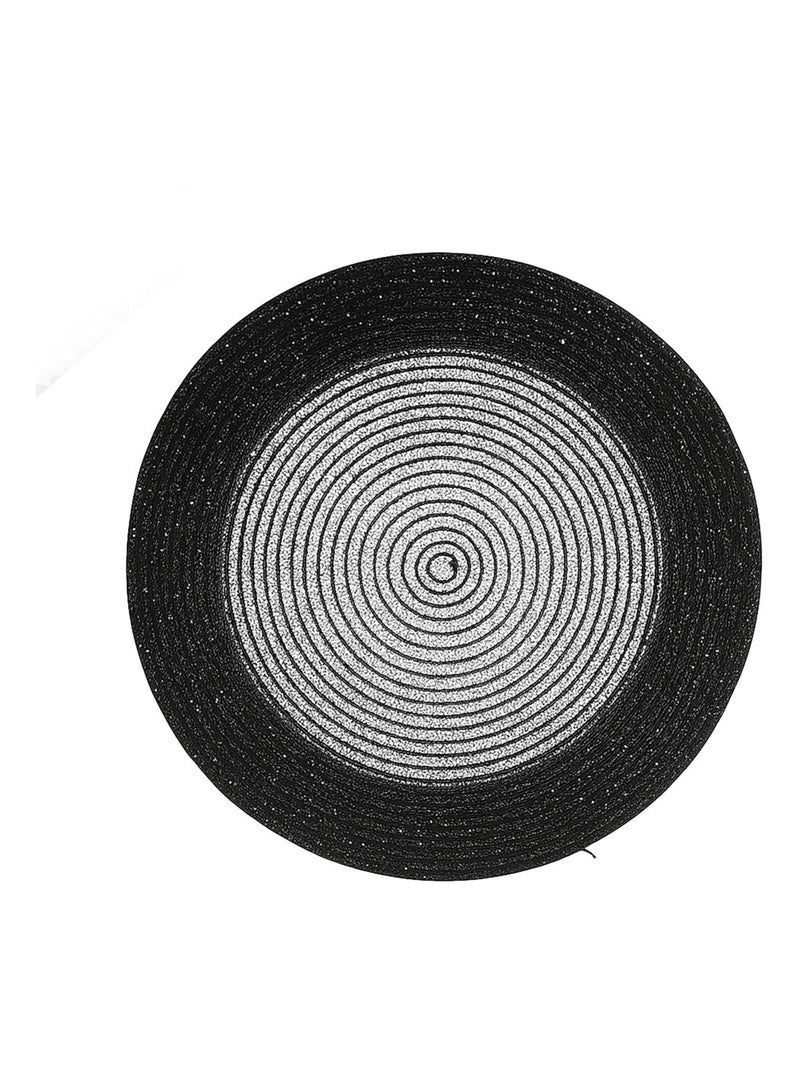 Set de table rond à paillettes Noir - Kiabi