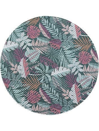 Set de table rond ambiance tropicale