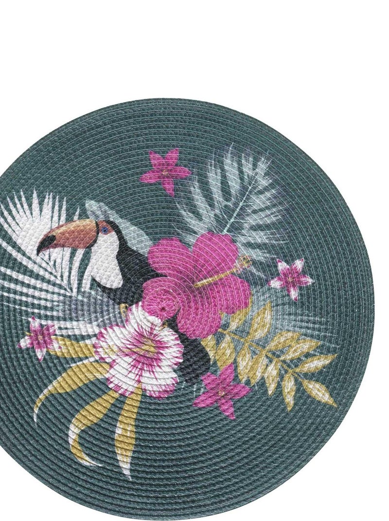 Set de table rond Bella le Toucan Vert - Kiabi