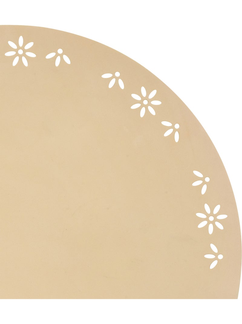 Set de table rond décoratif avec motif floral Beige - Kiabi