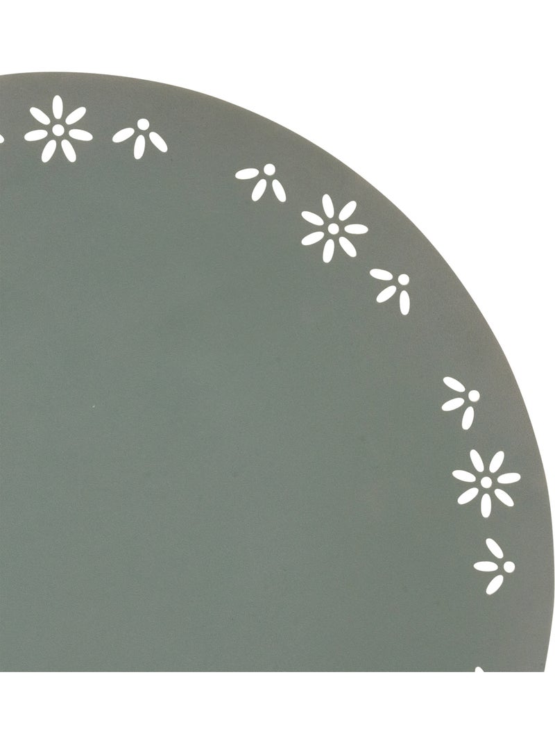 Set de table rond décoratif avec motif floral Vert - Kiabi